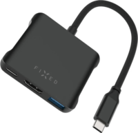 Fixed FIXHU-QR-BK 5IN1 HUB (1xHDMI + 2x USB-C + 2x USB-A) - Fekete