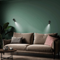 New Garden Roll 4 beltéri Akkus LED Fali lámpa - Fekete