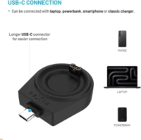 Fixed FIXDW-GA-BK Garmin Fenix ​​5/6/7/7X/8, Epix, Venu 2/3/3S, Vívoactive 3/4/5 Okosóra töltő - Fekete