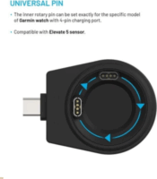 Fixed FIXDW-GA-BK Garmin Fenix ​​5/6/7/7X/8, Epix, Venu 2/3/3S, Vívoactive 3/4/5 Okosóra töltő - Fekete