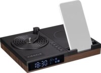 Kienzle Digitális Ébresztőóra Vezeték Nélküli Töltőállomással és Bluetooth Hangszóróval - Fekete