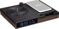 Kienzle Digitális Ébresztőóra Vezeték Nélküli Töltőállomással és Bluetooth Hangszóróval - Fekete