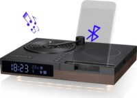 Kienzle Digitális Ébresztőóra Vezeték Nélküli Töltőállomással és Bluetooth Hangszóróval - Fekete