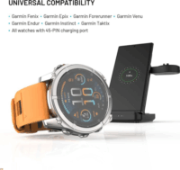 Fixed FIXPOS-GA-BK Garmin 3IN1 Okosóra Wireless Töltőállomás - Fekete