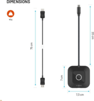 Fixed FIXA-AL-BK AirLink USB-C apa - USB/HDMI anya Átalakító Adapter - Fekete