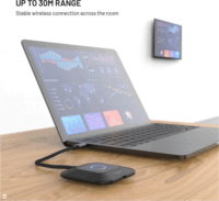 Fixed FIXA-AL-BK AirLink USB-C apa - USB/HDMI anya Átalakító Adapter - Fekete