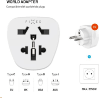 Fixed FIXCT-EU2-WH EU Utazó adapter - Fehér