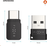 Fixed FIXA-BLC-BK Adatblokkoló adapter (USB-C/USB-A) - Fekete