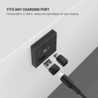 Fixed FIXA-BLC-BK Adatblokkoló adapter (USB-C/USB-A) - Fekete