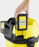 Kärcher WD 4-18 Dual Battery Akkumulátoros nedves-száraz Portartályos porszívó - Sárga