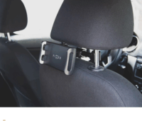 Fixed 10" Univerzális Tablet és Mobiltelefon Fejtámla autós tartó - Fekete