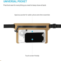 Fixed FIXDR-BT-KH Telefontartó Vízálló Övtáska - Khaki