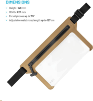 Fixed FIXDR-BT-KH Telefontartó Vízálló Övtáska - Khaki