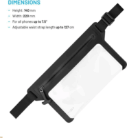 Fixed FIXDR-BT-BK Telefontartó vízálló Övtáska - Fekete