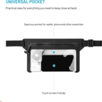 Fixed FIXDR-BT-BK Telefontartó vízálló Övtáska - Fekete