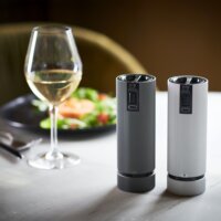 Peugeot Line Duo Elektromos Só- és Borsőrlő Szett 15 cm - Ezüst