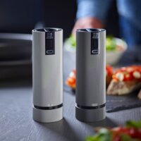 Peugeot Line Duo Elektromos Só- és Borsőrlő Szett 15 cm - Ezüst
