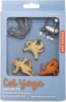 Kikkerland MG89 Vidám jógacicák 5 darabos hűtőmágnes készlet