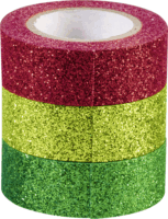 Heyda 203584377 X-Mas 3 darabos glitteres ragasztószalag