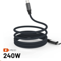 Fixed FIXDBM-CC2-GR USB-C apa - USB-C apa 2.0 Adat és töltő kábel 2m - Szürke