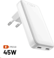 Fixed 2xUSB-C Hálózati Töltő Adapter 45W - Fehér
