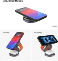 Fixed FIXMPOS-RO-GR 3IN1 Wireless töltőállomás 15W+5W+5W - Szürke