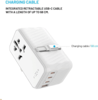 Fixed FIXCT85-4C1A-WH4x C/G/A/I Utazó adapter 85W - Fehér