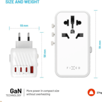 Fixed FIXCT85-4C1A-WH4x C/G/A/I Utazó adapter 85W - Fehér