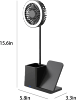 S-Link SL-M9055 Asztali Ventilátor Wireless Telefon Töltővel 10W - Fekete