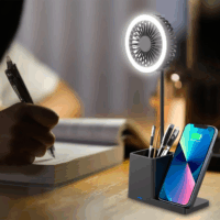 S-Link SL-M9055 Asztali Ventilátor Wireless Telefon Töltővel 10W - Fekete