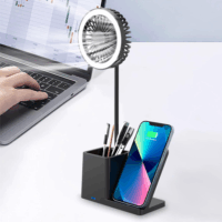 S-Link SL-M9055 Asztali Ventilátor Wireless Telefon Töltővel 10W - Fekete