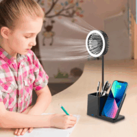 S-Link SL-M9055 Asztali Ventilátor Wireless Telefon Töltővel 10W - Fekete