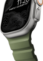 Nomad Apple Watch Szilikon Okosóra Szíj 49 / 45 / 44 / 42 mm - Zöld
