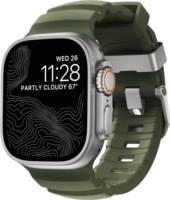 Nomad Apple Watch Szilikon Okosóra Szíj 49 / 45 / 44 / 42 mm - Zöld