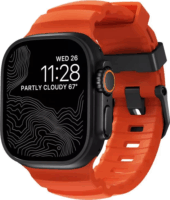 Nomad Apple Watch Szilikon Okosóra Szíj 49 / 45 / 44 / 42 mm - Piros