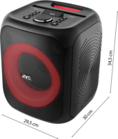 JVC XSEP314B Bluetooth Hordozható Hangszóró Mikrofonnal 80W - Fekete
