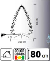 Home by Somogyi KIX80LED Karácsonyfa LED-es Optikai Szállal 80 cm