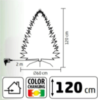 Home by Somogyi KIX120LED Karácsonyfa LED-es Optikai Szállal 120 cm