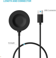 Fixed FIXDW-864-C Huawei Watch GT 2 Pro/3/3 Pro/4/4 Pro/5/5 Pro Okosóra Wireless töltő - Fekete