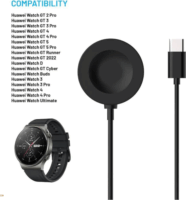 Fixed FIXDW-864-C Huawei Watch GT 2 Pro/3/3 Pro/4/4 Pro/5/5 Pro Okosóra Wireless töltő - Fekete