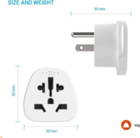 Fixed USA->EU/USA/AUS/UK Utazó adapter- Fehér