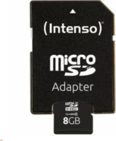 Intenso 8GB microSDHC CL10 Memóriakártya + Adapter