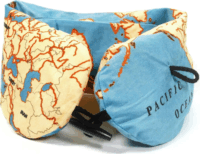 Kikkerland TT54 Világjáró Felfújható utazó nyakpárna - Kék/Mintás