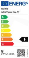Avide ABG27WW-8W-AP LED Gömb Izzó 50W 640lm 3000K E27 - Meleg Fehér