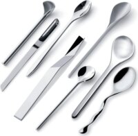 Alessi MSPOONSET Rozsdamentes acél Kávéskanál készlet 8 darabos szett - Inox