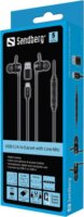 Sandberg 126-50 USB-C/A Vezetékes Fülhallgató - Fekete
