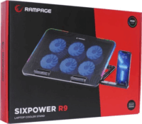 Rampage SIXPOWER R9 15,6" Laptop Hűtőpad - Fekete