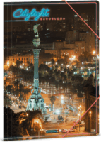 Ars Una City Light 24 A4 gumis mappa - Barcelona