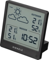 Kienzle Slim LCD Időjárás Állomás Kültéri Érzékelővel - Fekete
