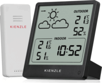 Kienzle Slim LCD Időjárás Állomás Kültéri Érzékelővel - Fekete